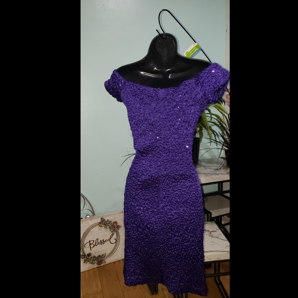Purple Sequin Dress - Picture 2 of 5